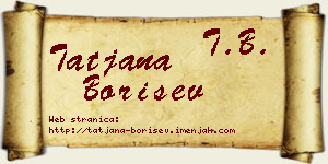 Tatjana Borišev vizit kartica